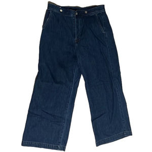 GAP denim size 12, dark wash, non-ripped wide leg jeans
